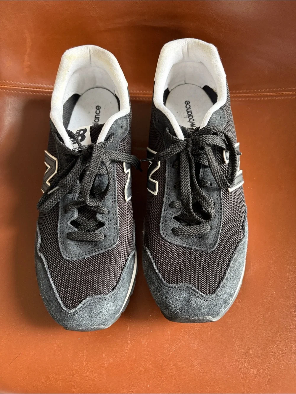 New Balance Black, Gray & White Platform Runner Sneakers